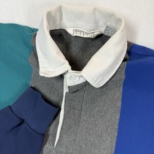 intage Christopher Hayes Rugby Shirt Mens Small Striped Long Sleeve Polo